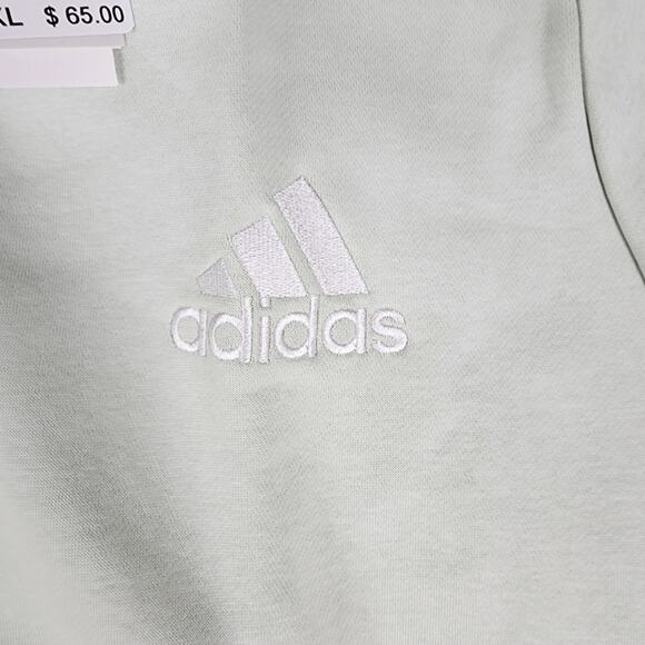 Men's XL adidas Colorblock Full-Zip Hoodie in Linen Green/Alumina/Almost Yellow - Picture 6 of 9